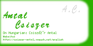 antal csiszer business card